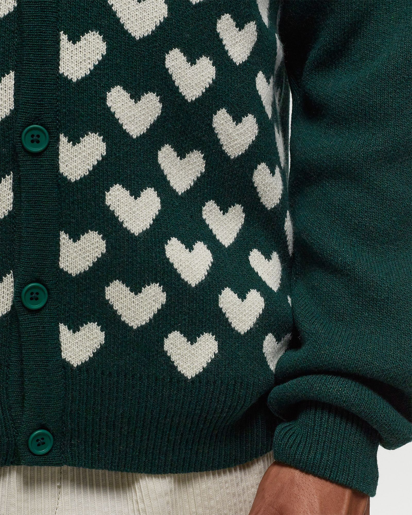Heart Jacquard Cardigan