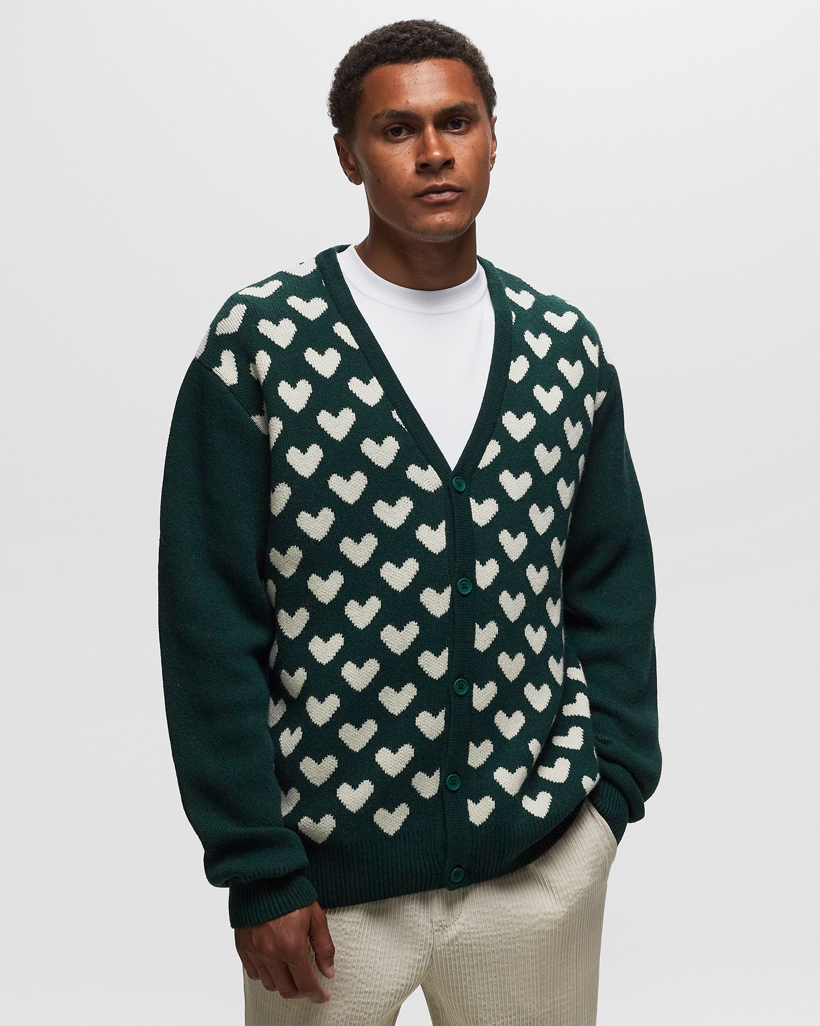 Heart Jacquard Cardigan