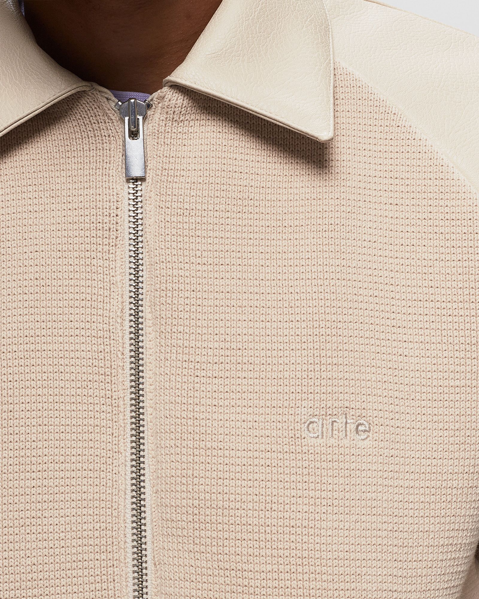 Knit & Leather Jacket