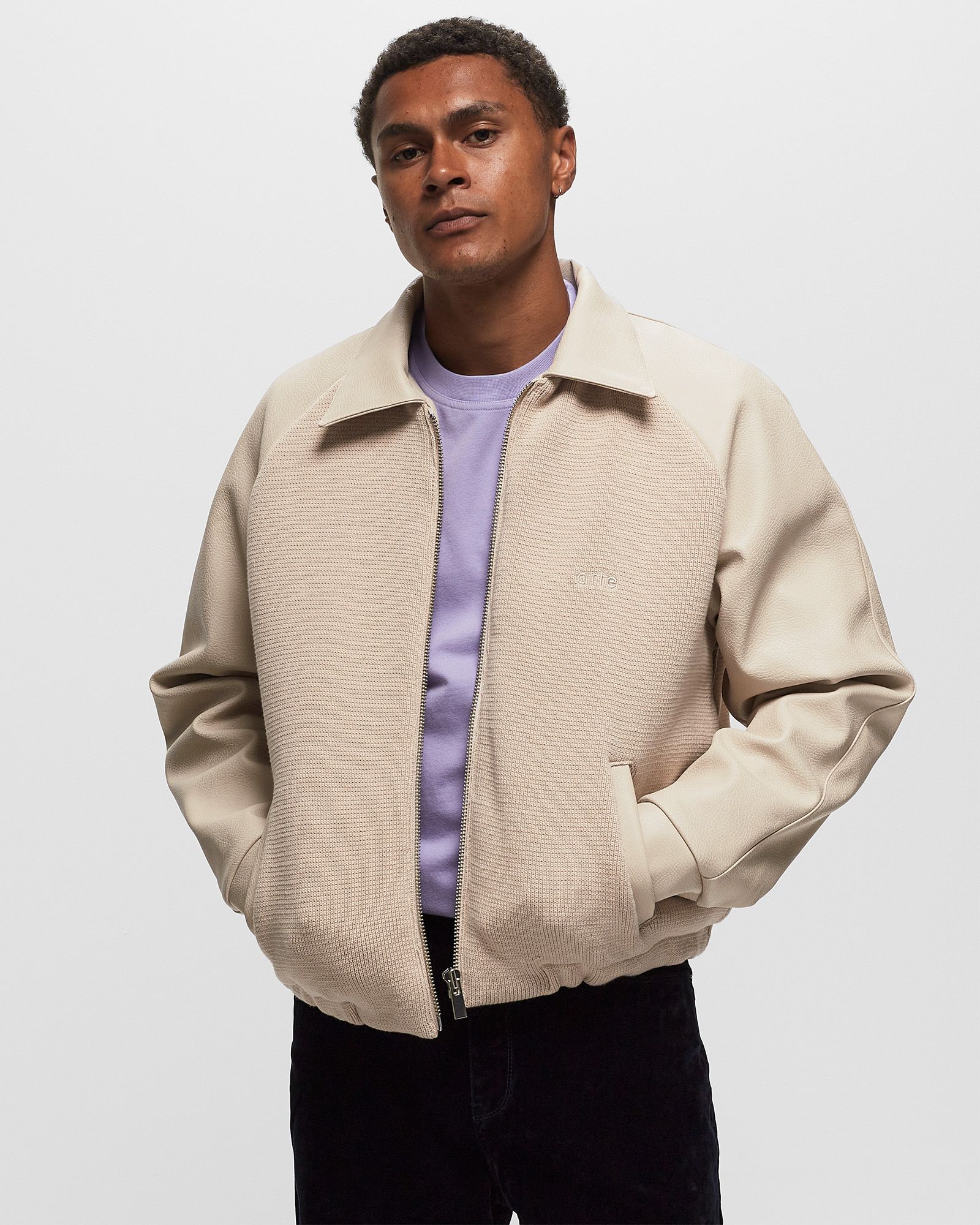 Knit & Leather Jacket