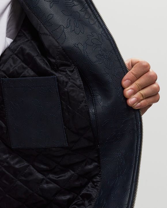 arte antwerp aw23 ナイロンマフラー　ブルー Arte Antwerp All Embroidery Leather Jacket Blue | BSTN Store