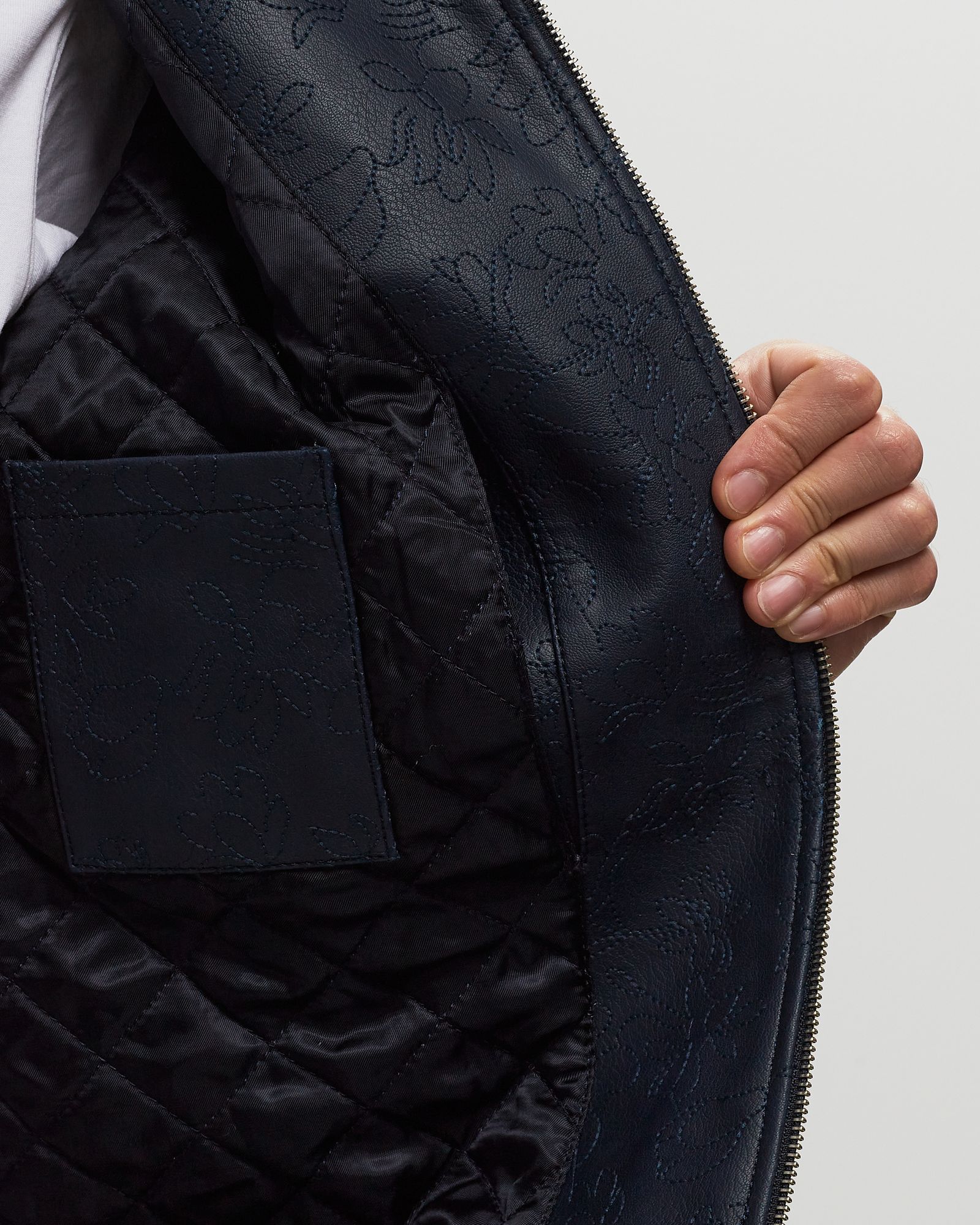 All Embroidery Leather Jacket