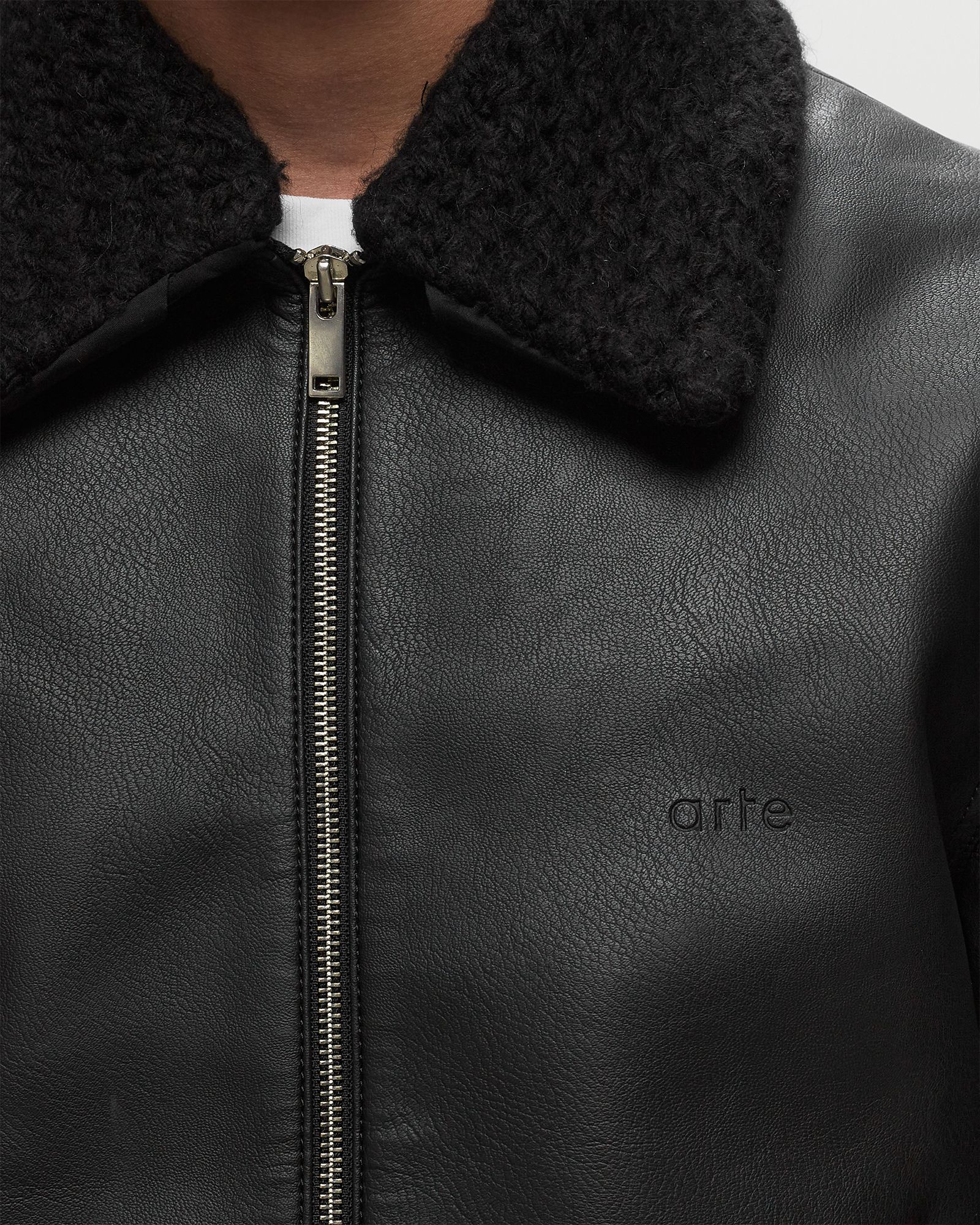 Jasper Basic Collar Leather Jacket