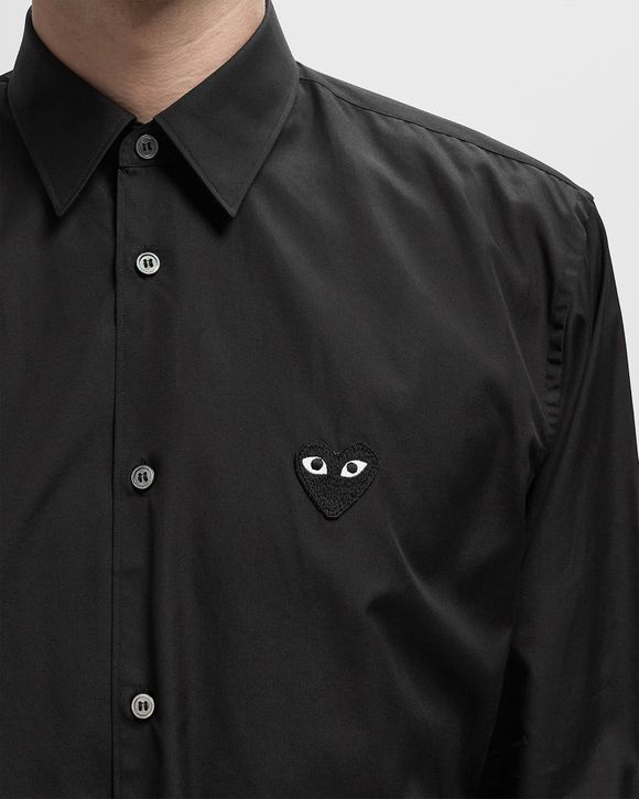 BLACK EMBLEM WOVEN SHIRT