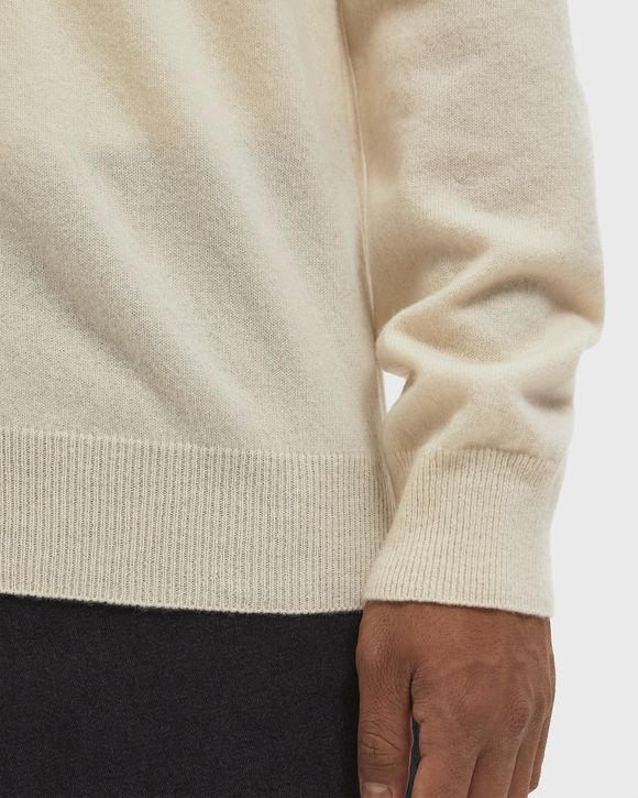 V-NECK CARDIGAN WHITE EMBLEM KNIT