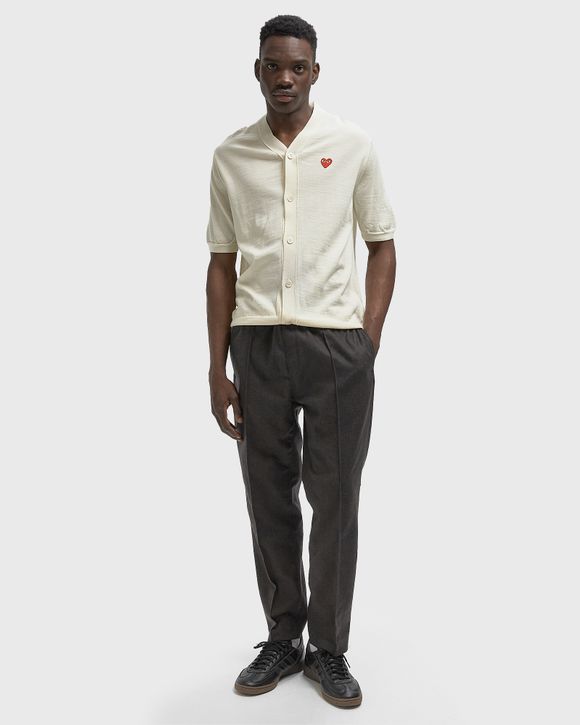 Thumbnail - V-NECK CARDIGAN RED EMBLEM KNIT