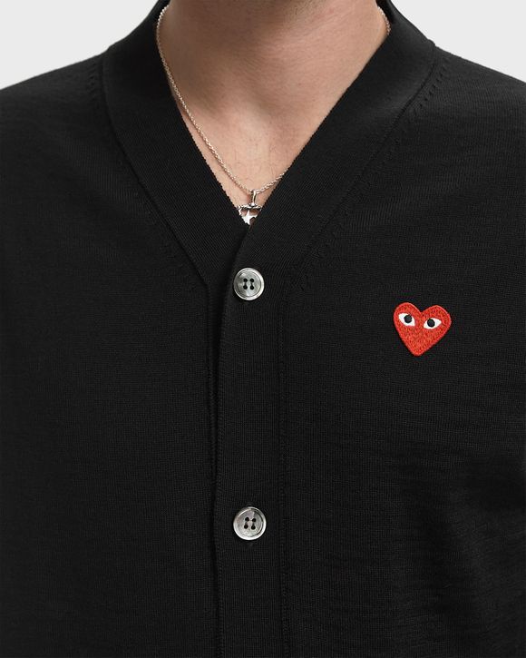 V-NECK CARDIGAN RED EMBLEM KNIT