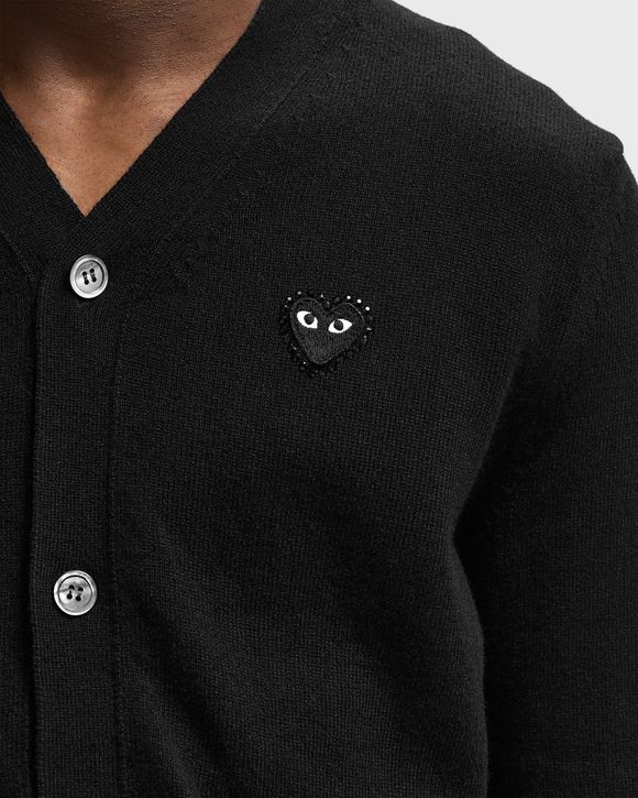 V-NECK CARDIGAN BLACK RHINESTONE KNIT