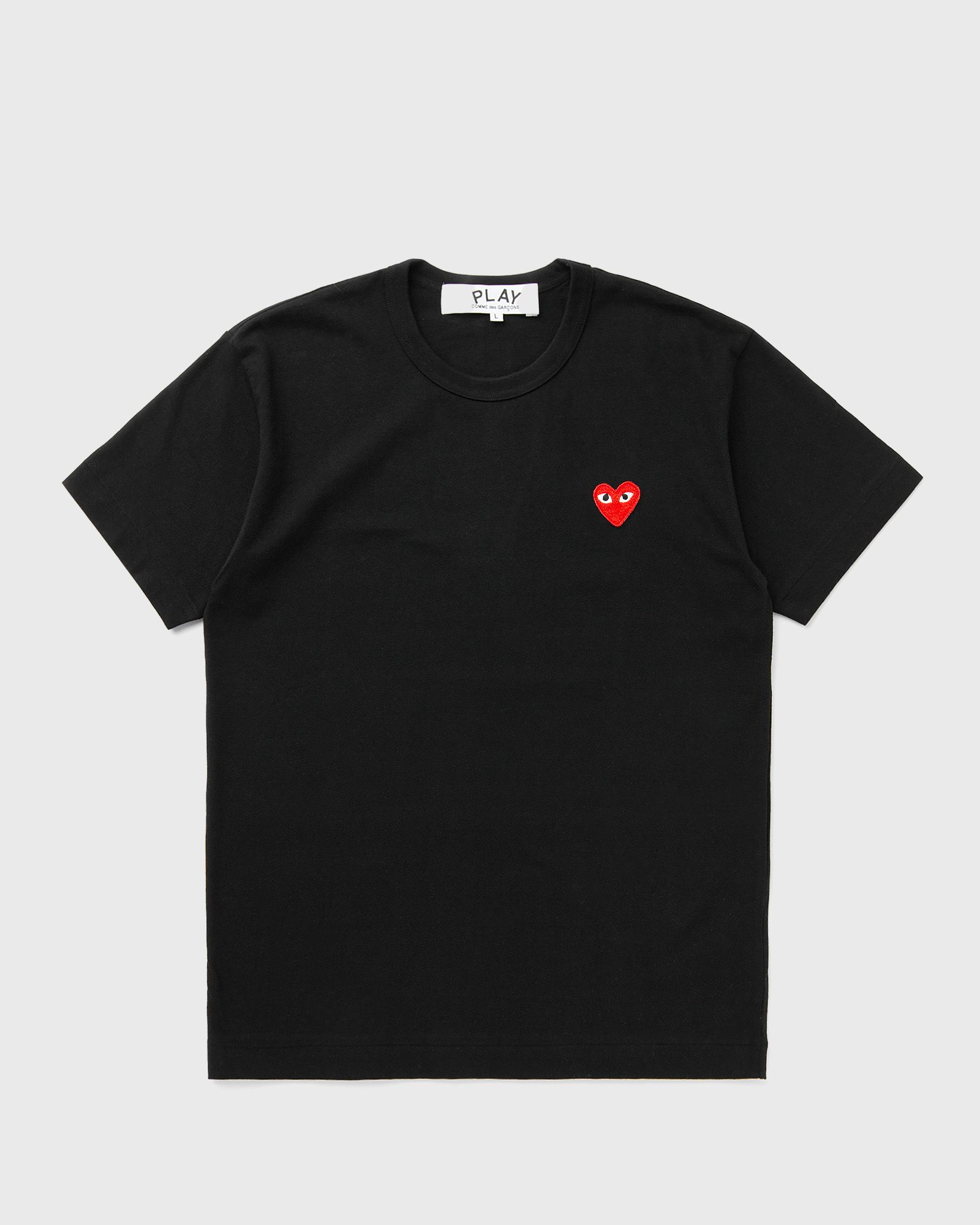 Comme des Garçons Play RED HEART EMBLEM TEE Black | BSTN Store
