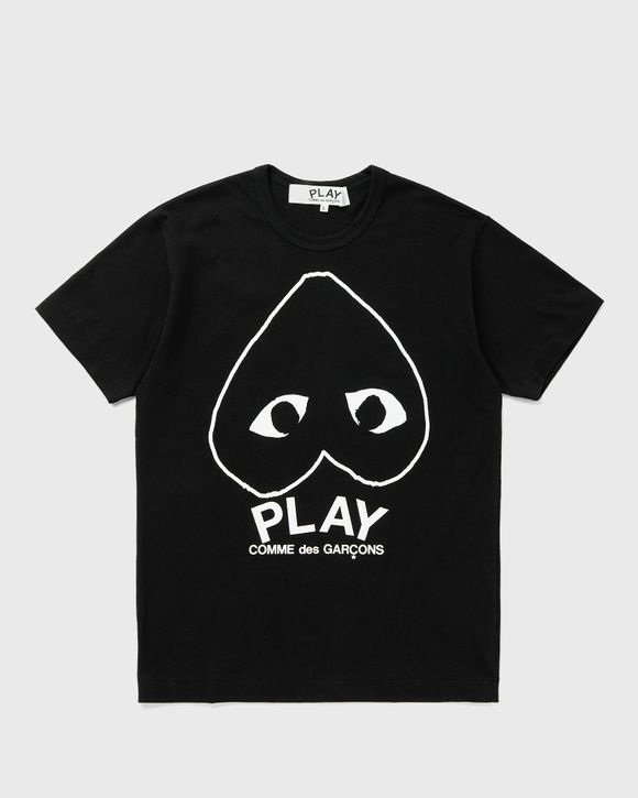 【PLAY COMME des GARCONS】Logo print tee Comme des Garçons Play T-SHIRT LOGO PRINT KNIT Black | BSTN