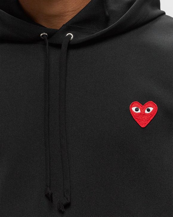 Comme des Garcons Play RED HEART EMBLEM SWEATSHIRT Black BLACK