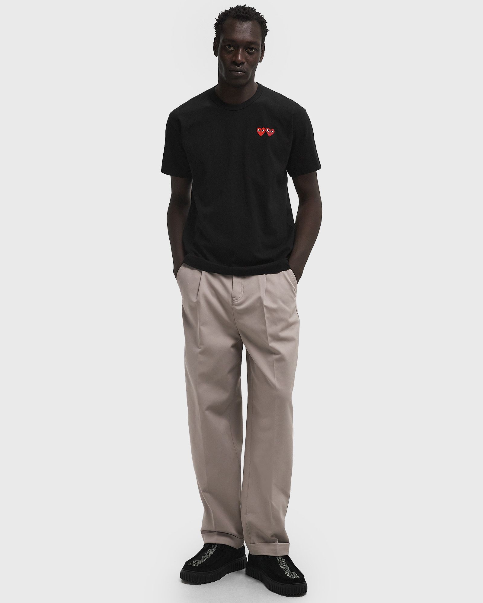 T-SHIRT DOUBLE BURGENDY EMBLEM KNIT