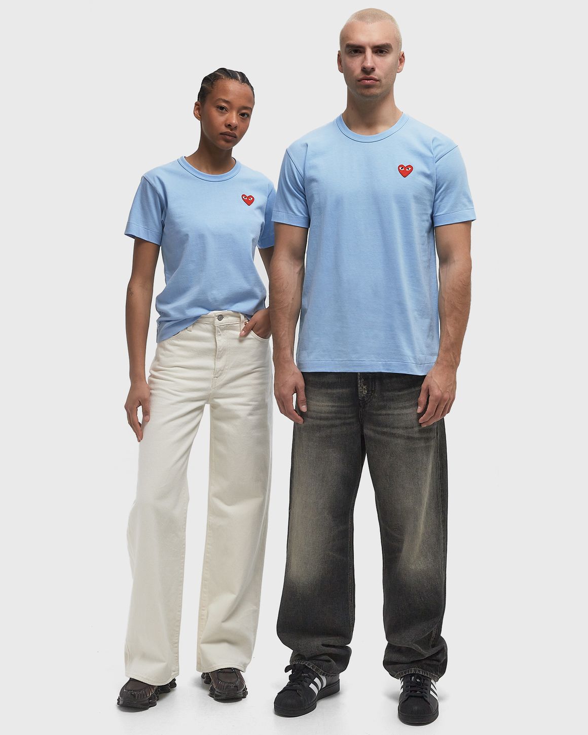 Comme des Garçons Play RED EMBLEM TEE Blue | BSTN Store