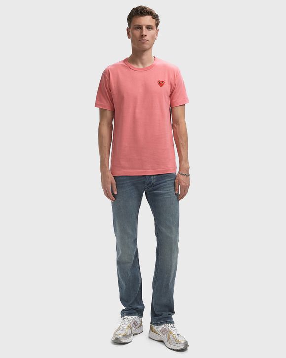 COMME des GARCONS ハートTシャツ ピンク S Pink Heart T-Shirt in White