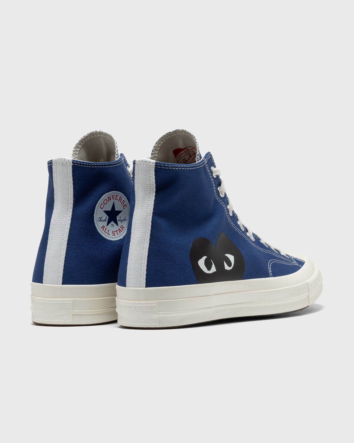 Converse x Comme des Garcons Play Chuck 70 Hi Blue Black Egret High Top Sneakers