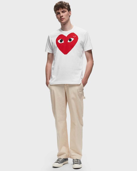 Comme des Garçons Homme Plus White amp; Red Printed Polo