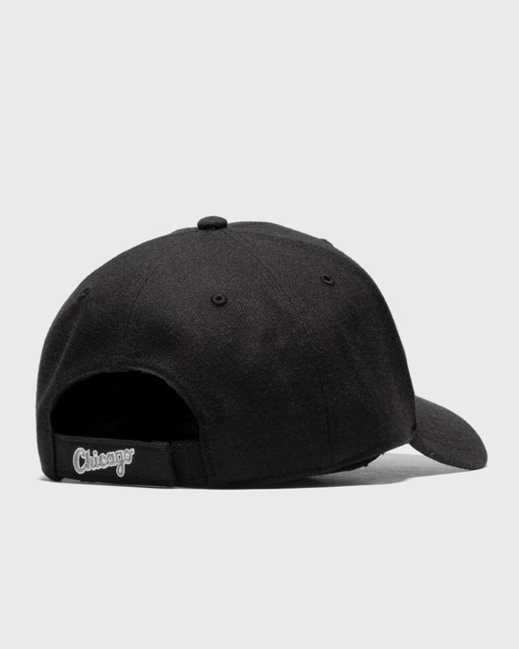 black Boston curve cap - MVP Boston Snapback black white 47 Brand : Headict