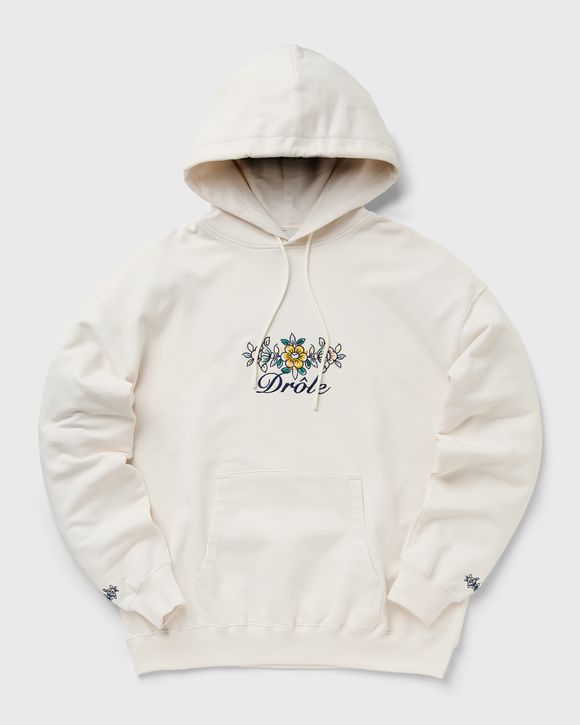【DROLE DE MONSIEUR】 Drole Fleuri Le Hoodie Cream Drôle de Monsieur Le Hoodie Drôle Fleuri White | BSTN Store