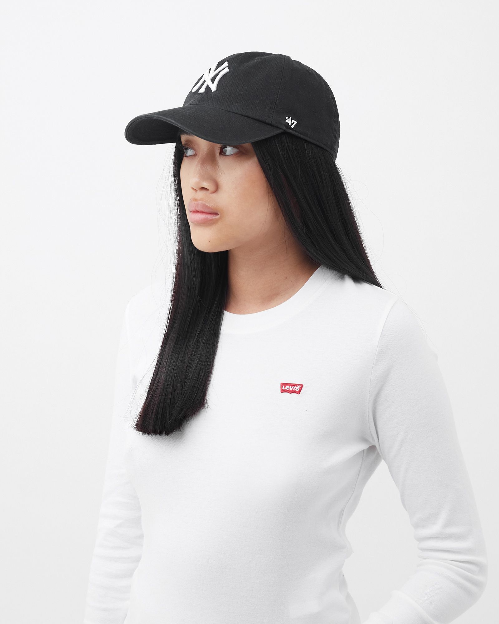 47 MLB New York Yankees '47 CLEAN UP CAP Black | BSTN Store