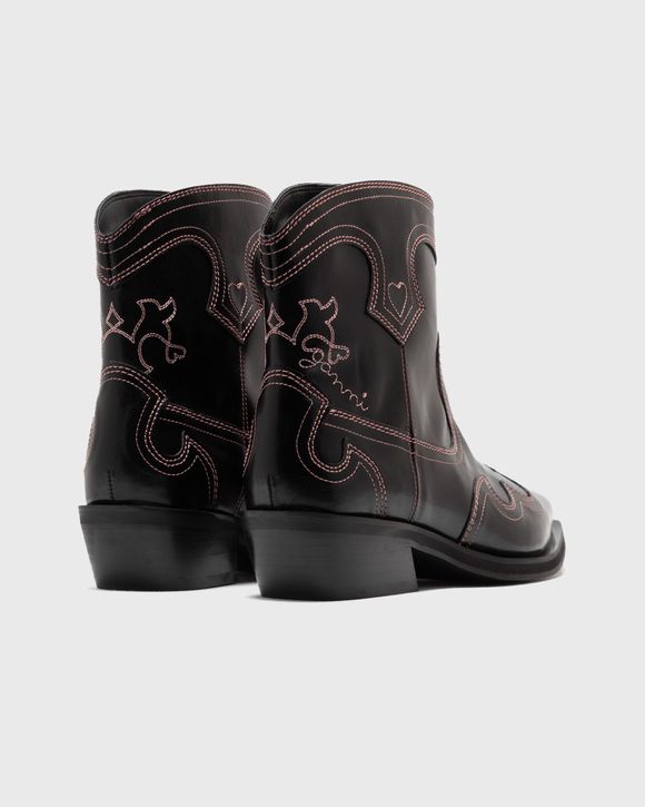 Low Shaft Embroidered Western Boot Oleatex