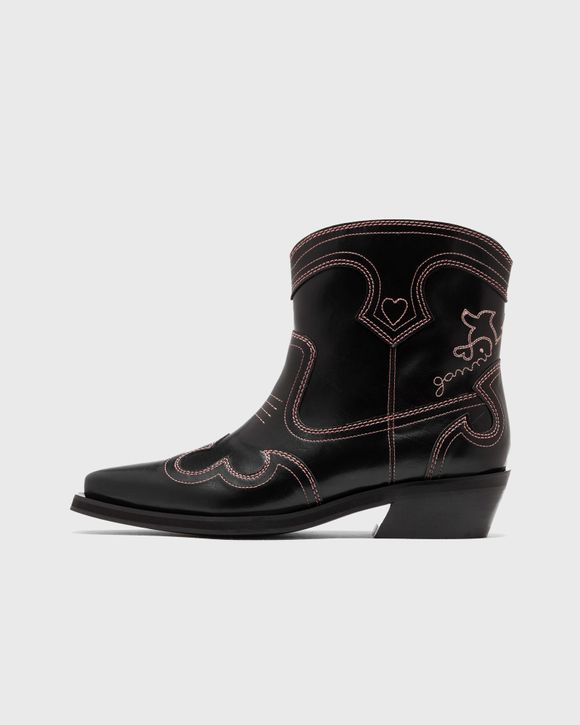 Low Shaft Embroidered Western Boot Oleatex