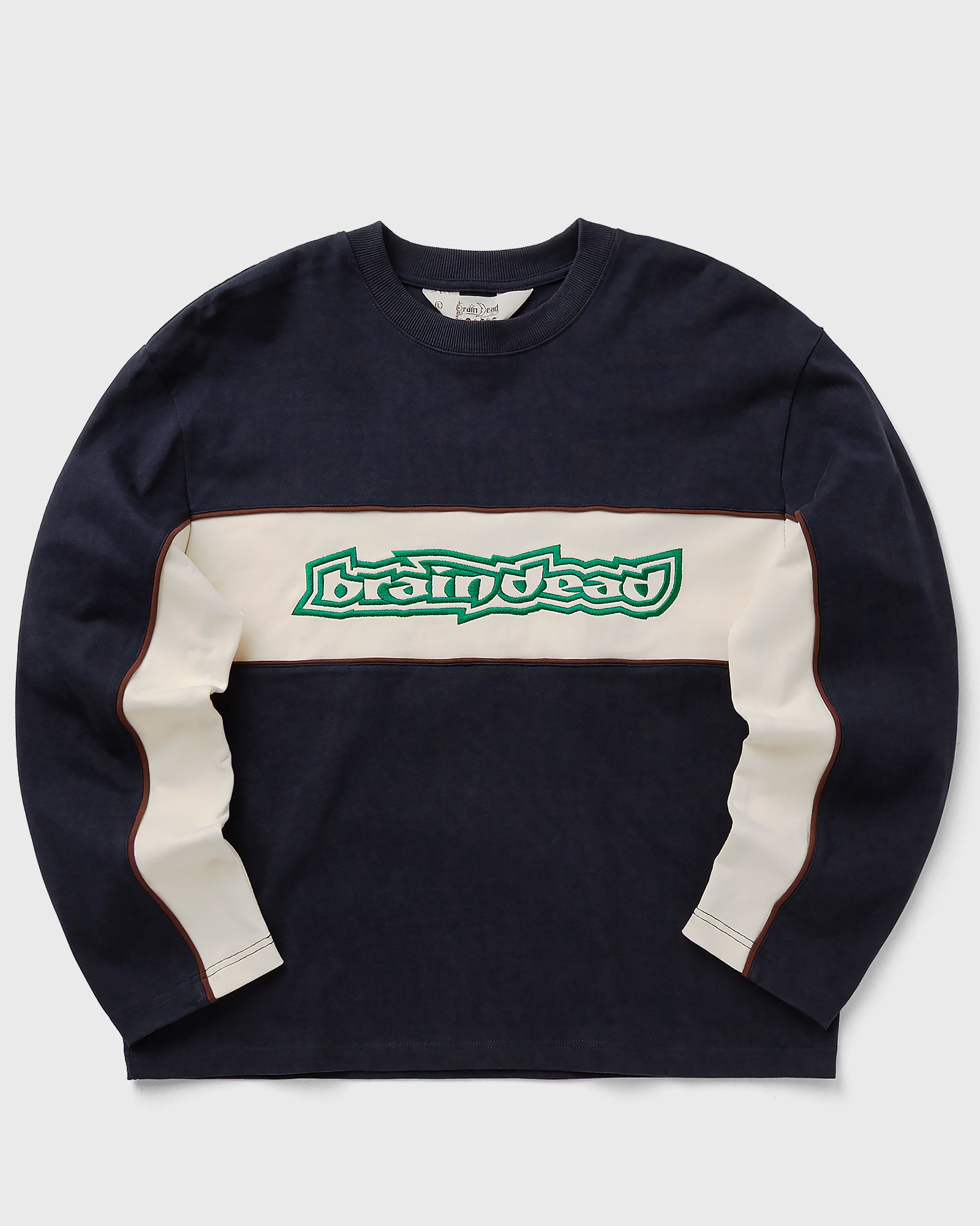 Brain Dead Brain Dead HEAVYWEIGHT PANELED LONG SLEEVE SHIRT in blue