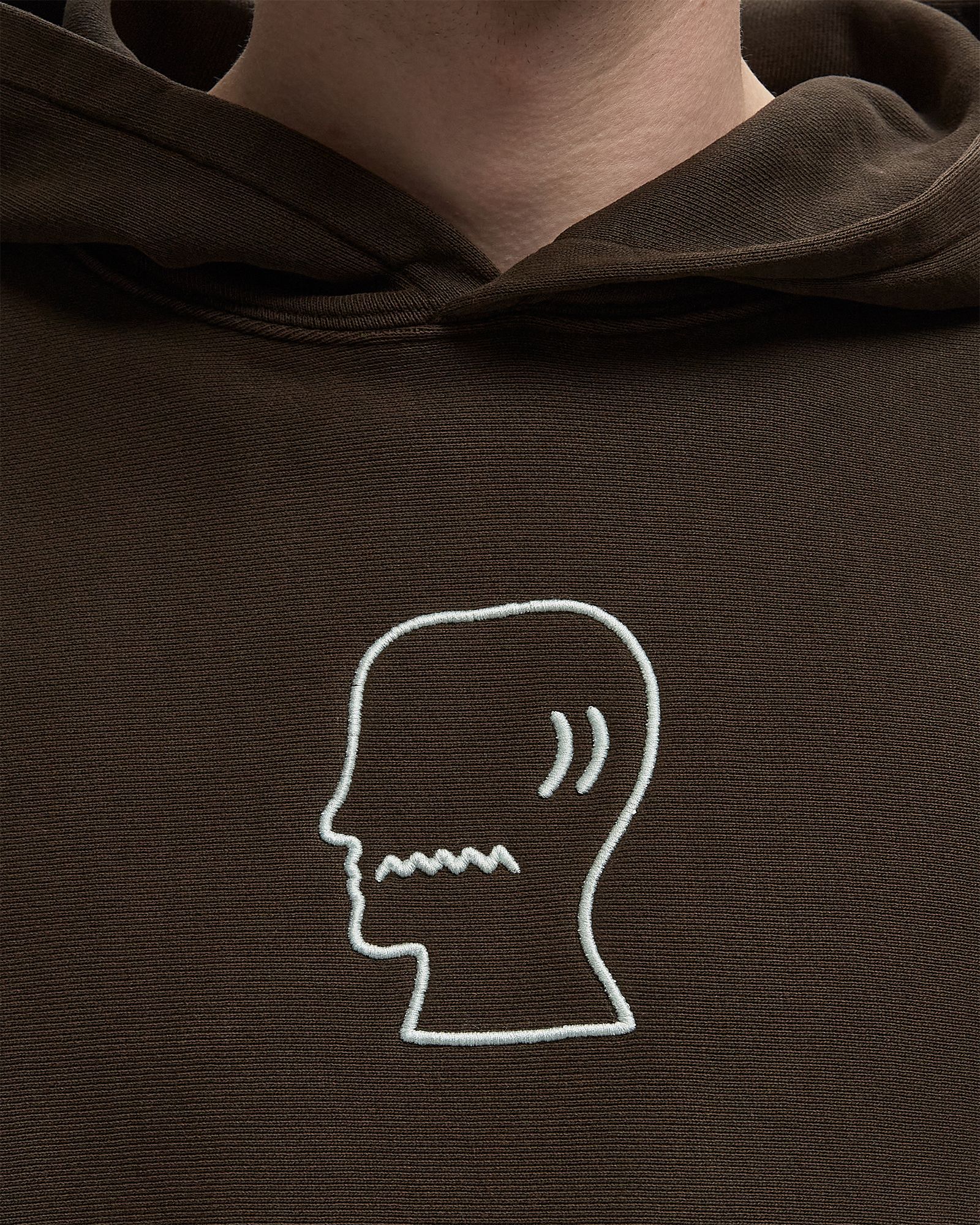 3D EMBROIDERED LOGOHEAD GARMENT DYED HOODIE