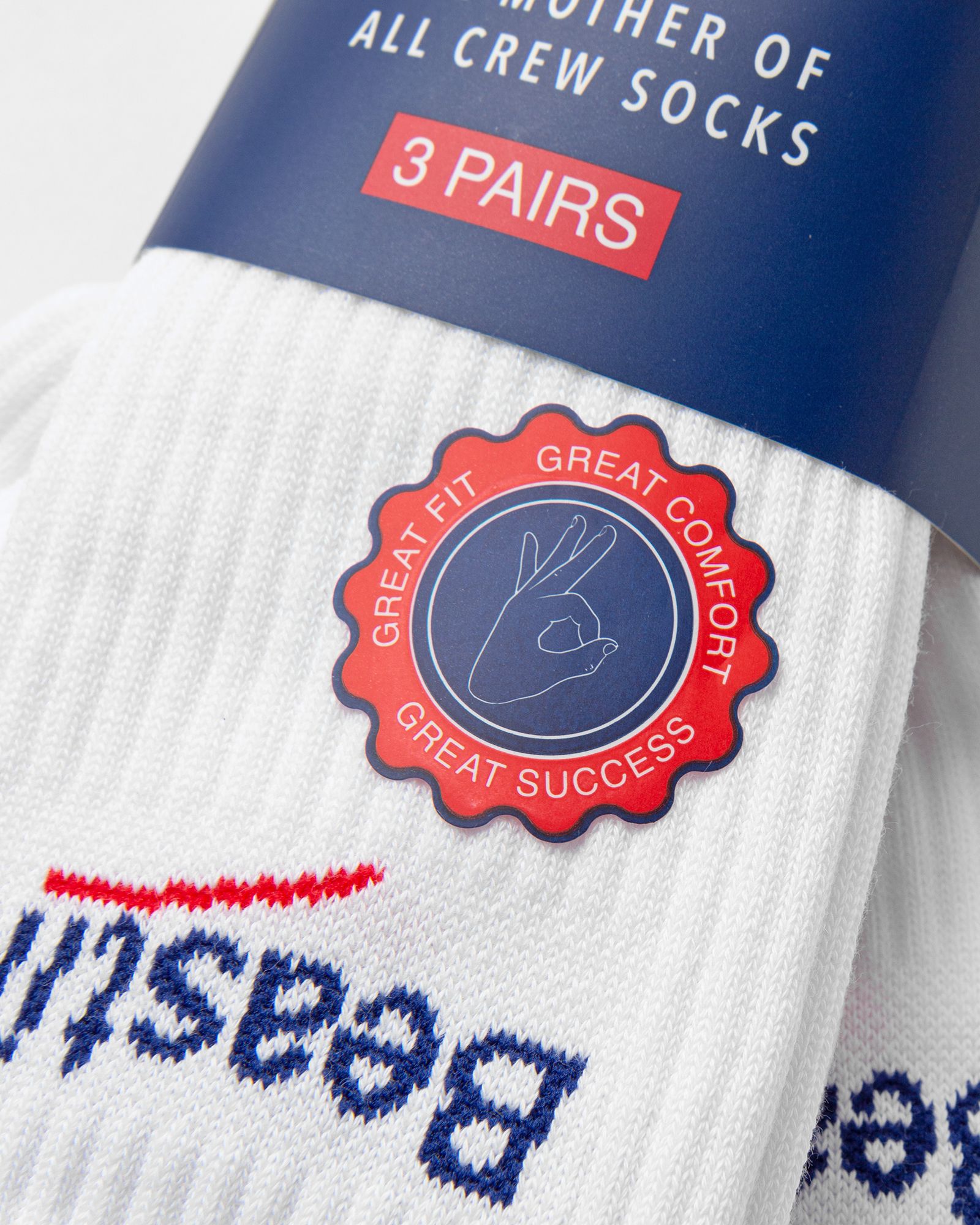 Since 08 3-Pack Cushioned Crew Socks