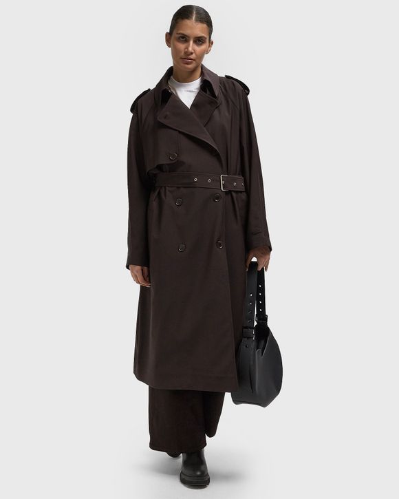 Oversized Wool Blend Trench Coat