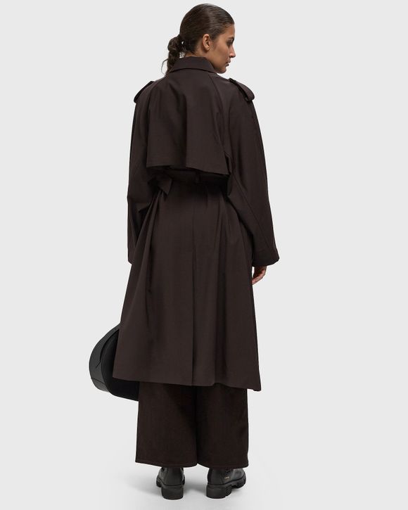 Oversized Wool Blend Trench Coat