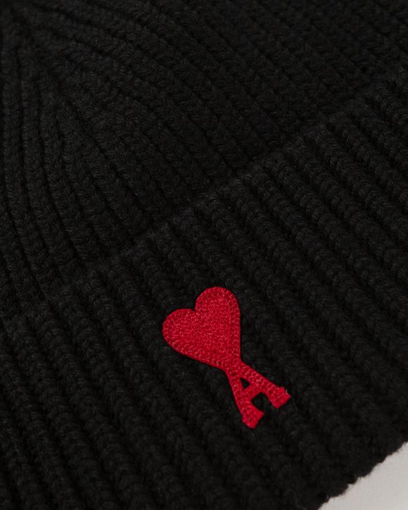AMI Paris★ネイビー Red Ami de Coeur ビーニー AMI Paris RED AMI DE COEUR BEANIE Black | BSTN Store
