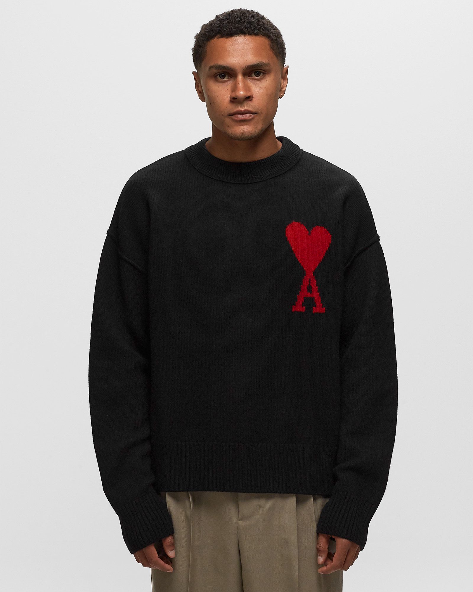 AMI Paris BOXY RED ADC SWEATER Black | BSTN Store