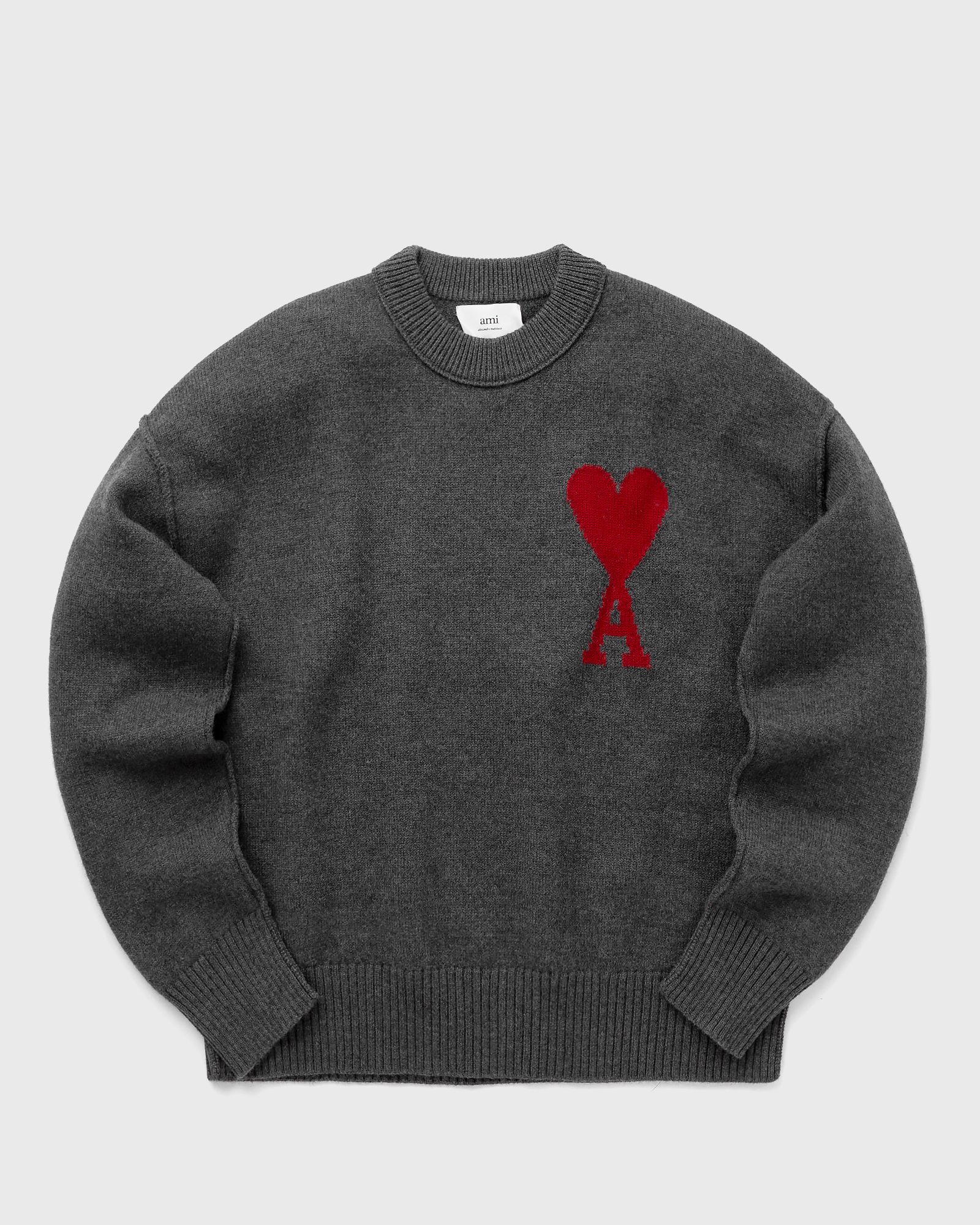 AMI Paris RED AMI DE COEUR SWEATER Grey | BSTN Store