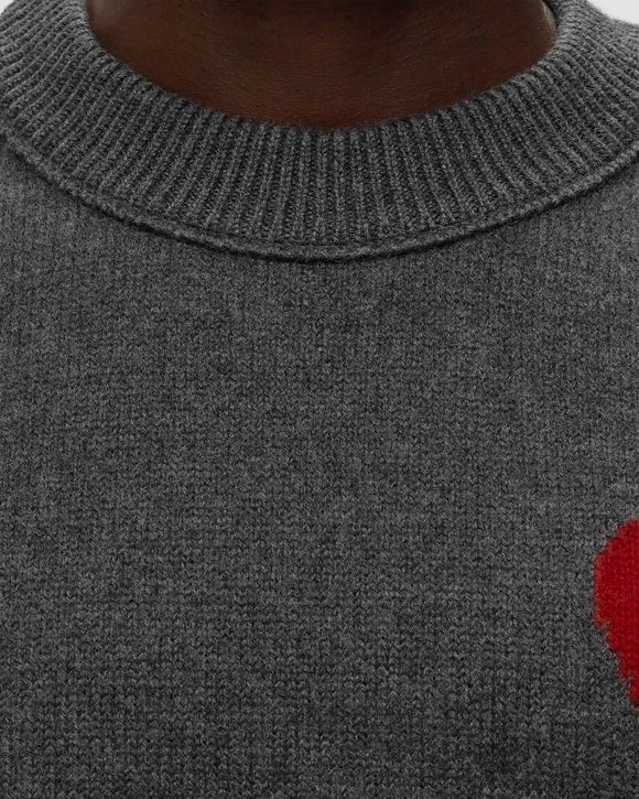 AMI Paris RED AMI DE COEUR SWEATER Grey | BSTN Store