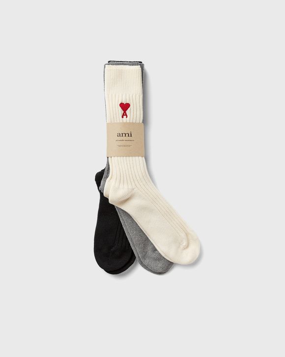 AMI Paris THREE PACK AMI DE COEUR SOCKS Multi | BSTN Store