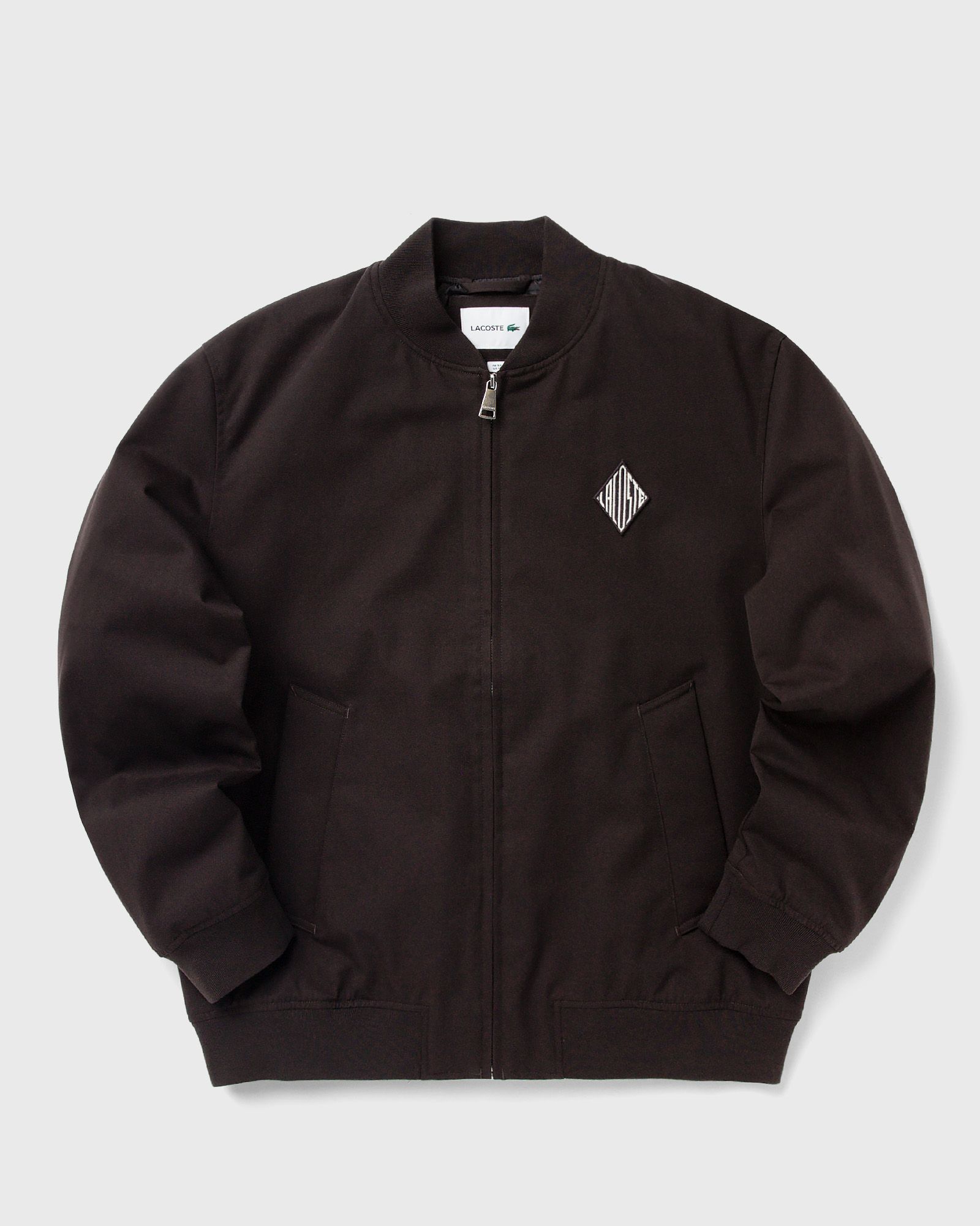 Lacoste Lacoste Retro Badge Water-Repellent Bomber Jacket in brown