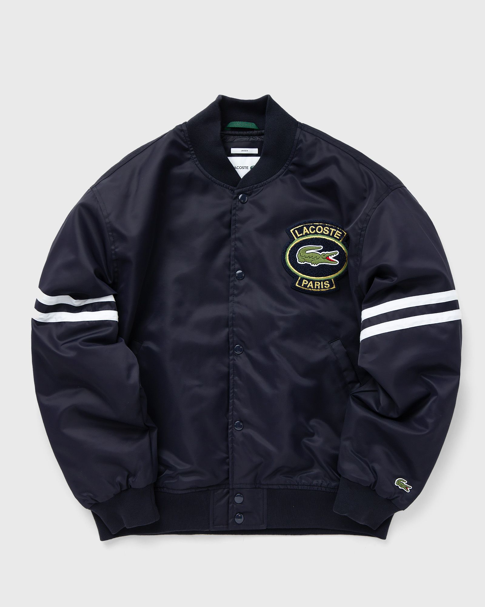 LACOSTE MA-1フライトジャケット US XS Lacoste PADDED WATERPROOF ARCHIVE BADGE BOMBER JACKET Blue
