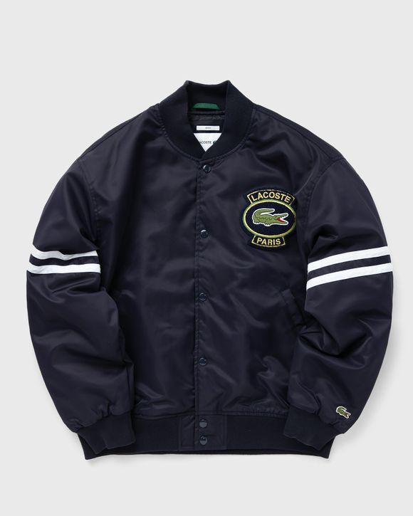 Lacoste PADDED WATERPROOF ARCHIVE BADGE BOMBER JACKET Blue | BSTN