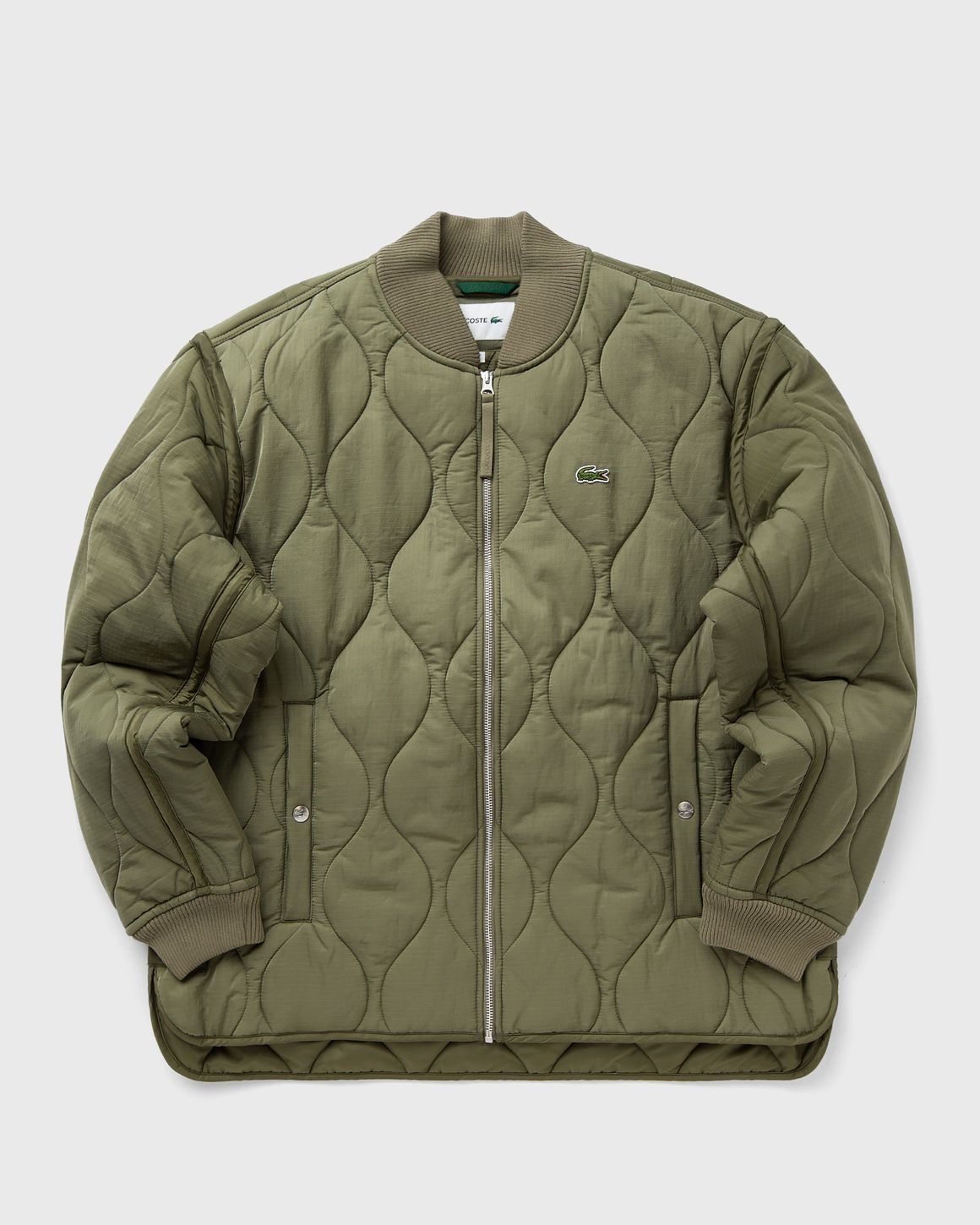 Lacoste bomber jacket green discount
