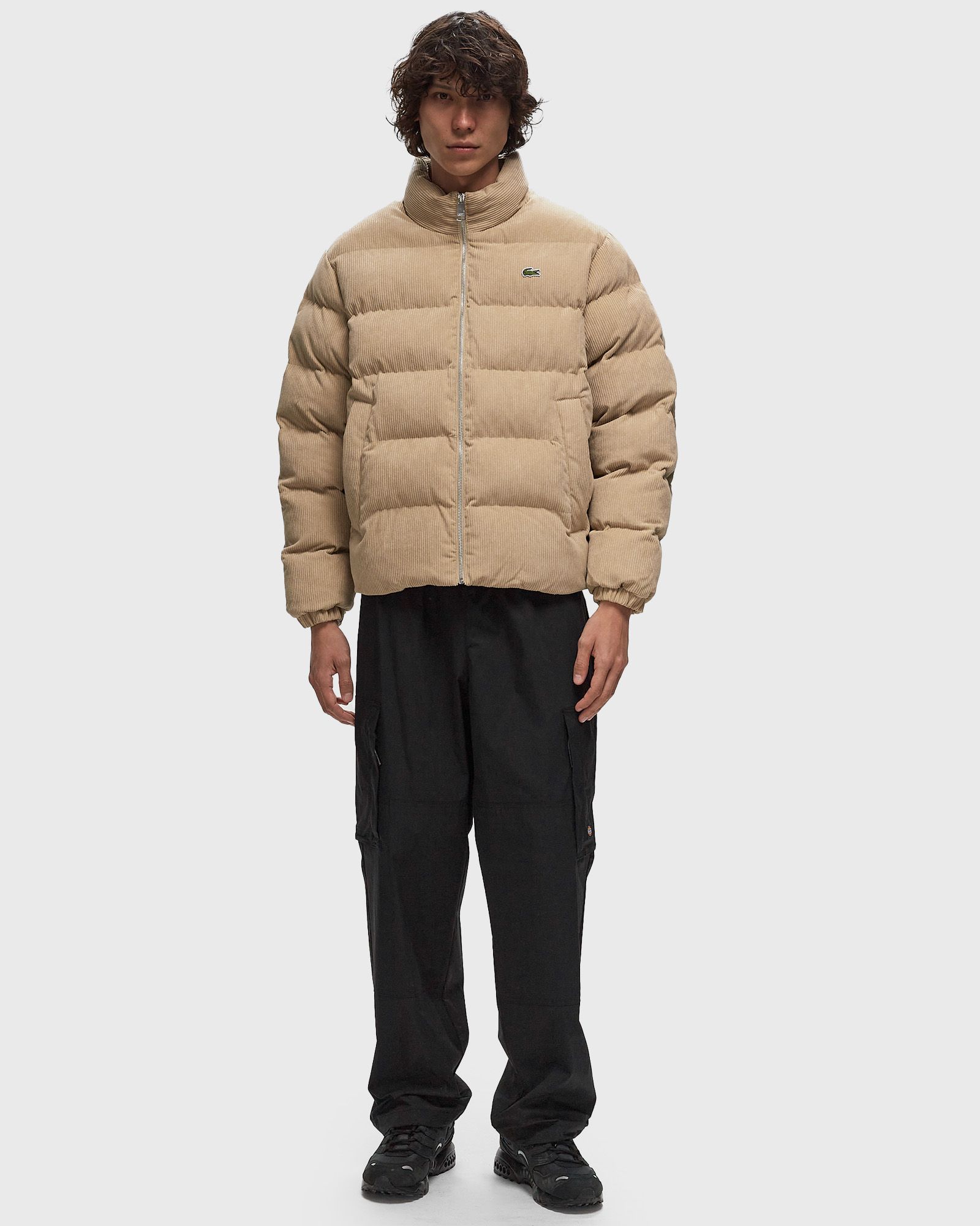 QUILTED VELOUR PUFFER JACKET