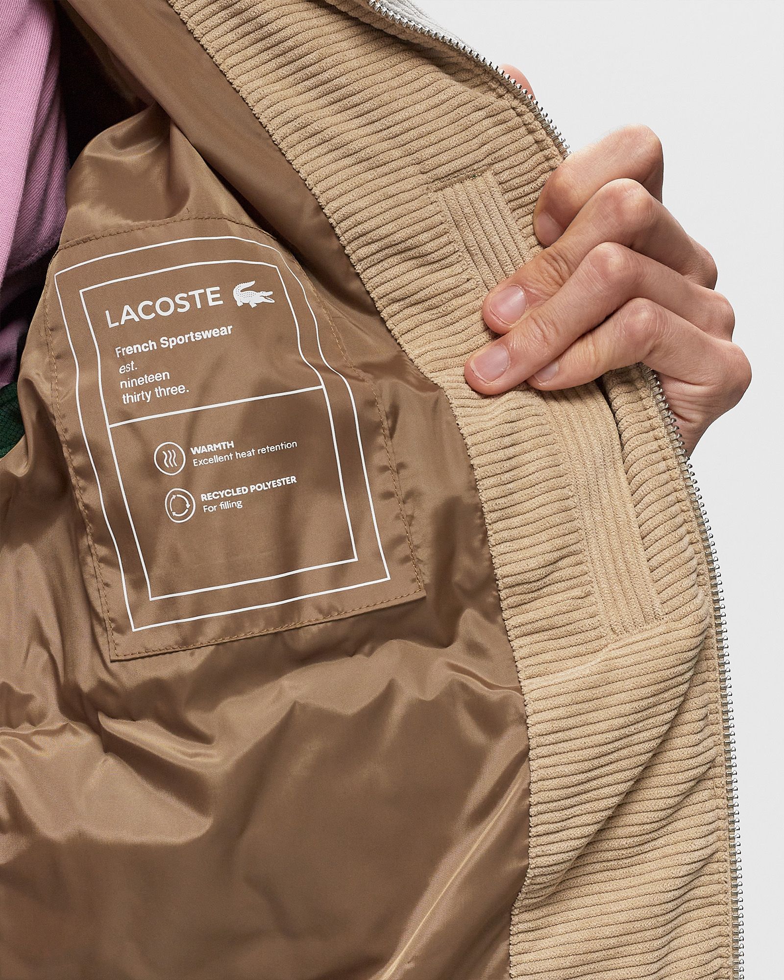 QUILTED VELOUR PUFFER JACKET