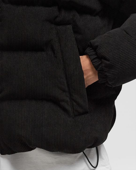 QUILTED VELOUR PUFFER JACKET