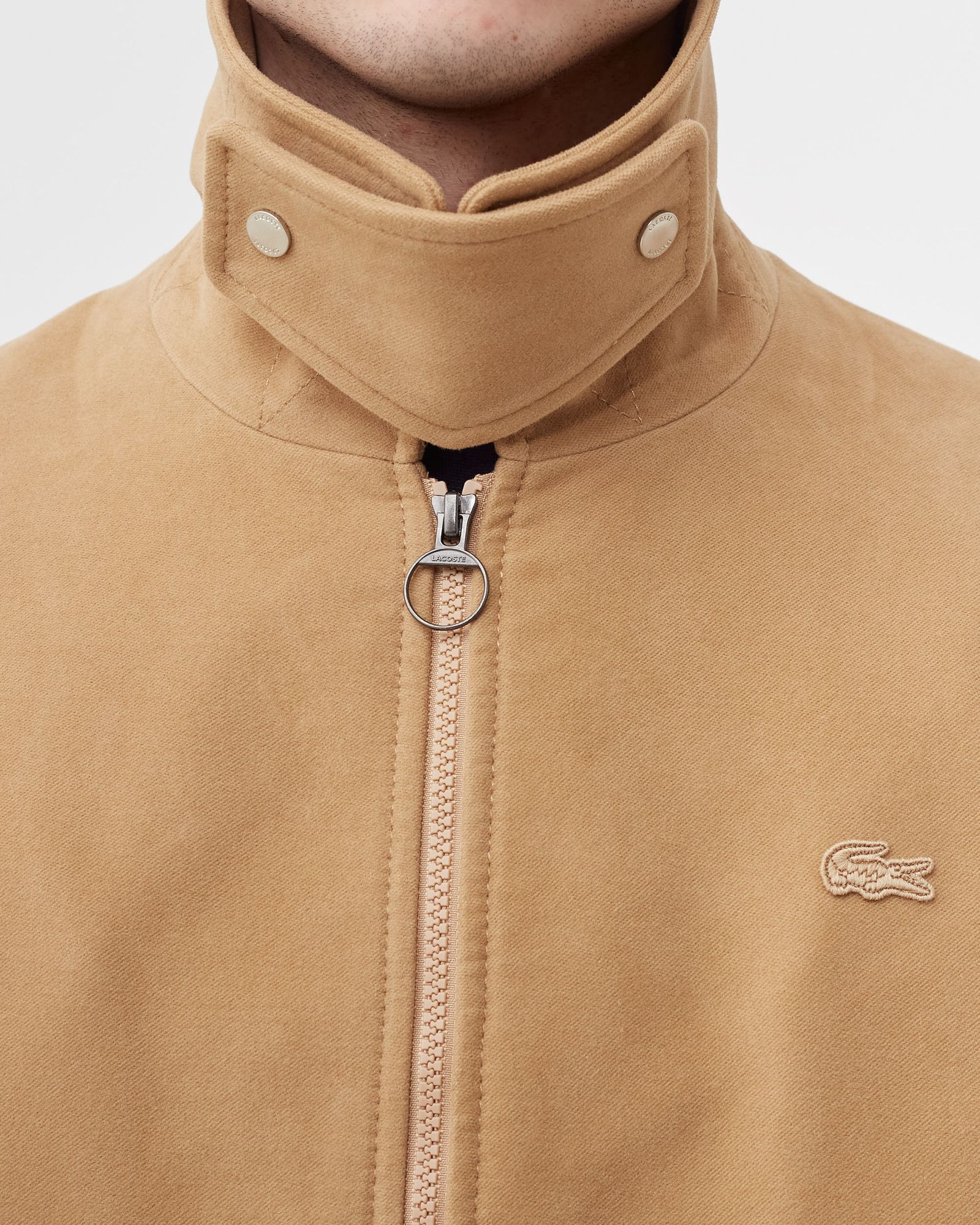 Padded Velvet Cotton Zippered Jacket