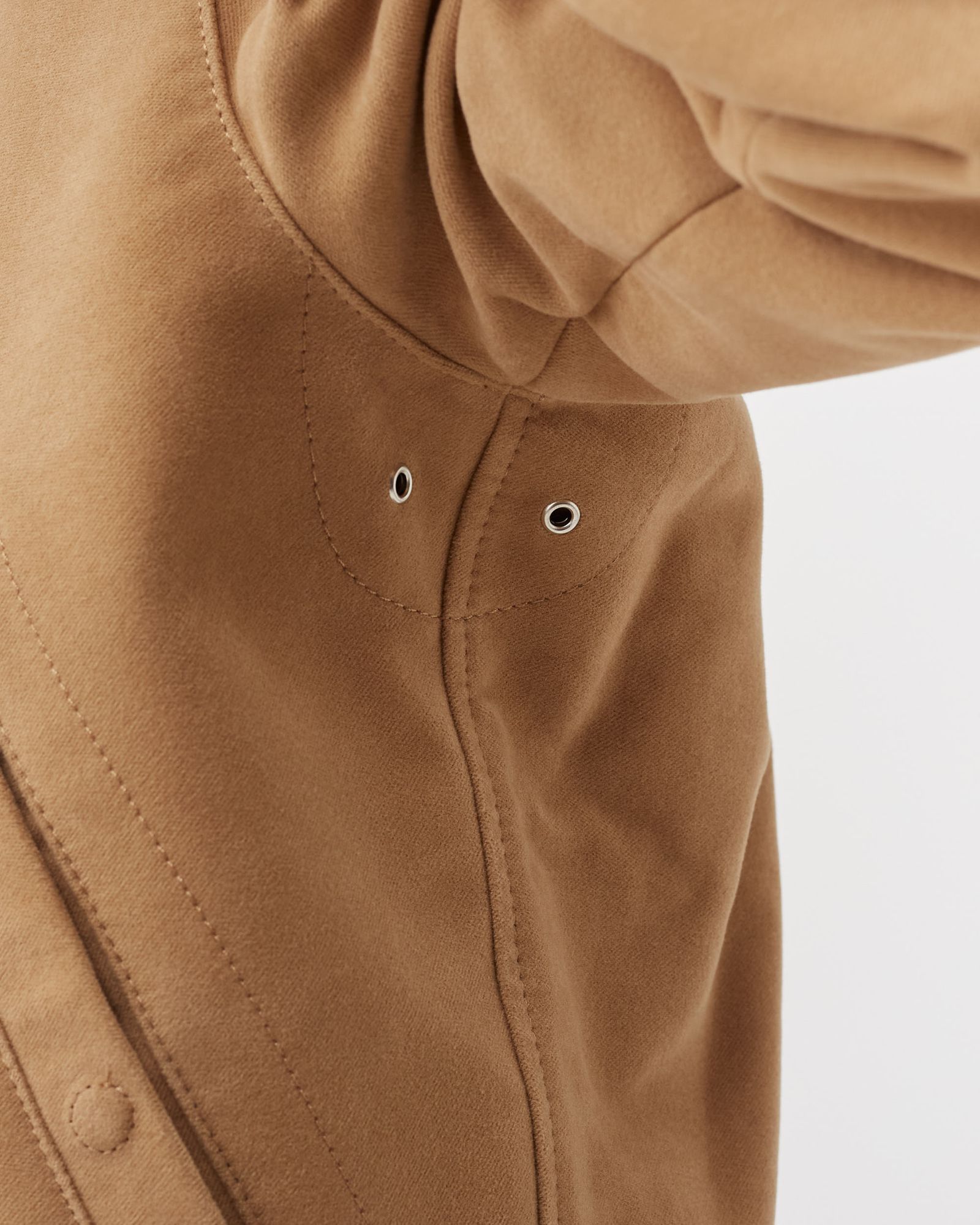 Padded Velvet Cotton Zippered Jacket