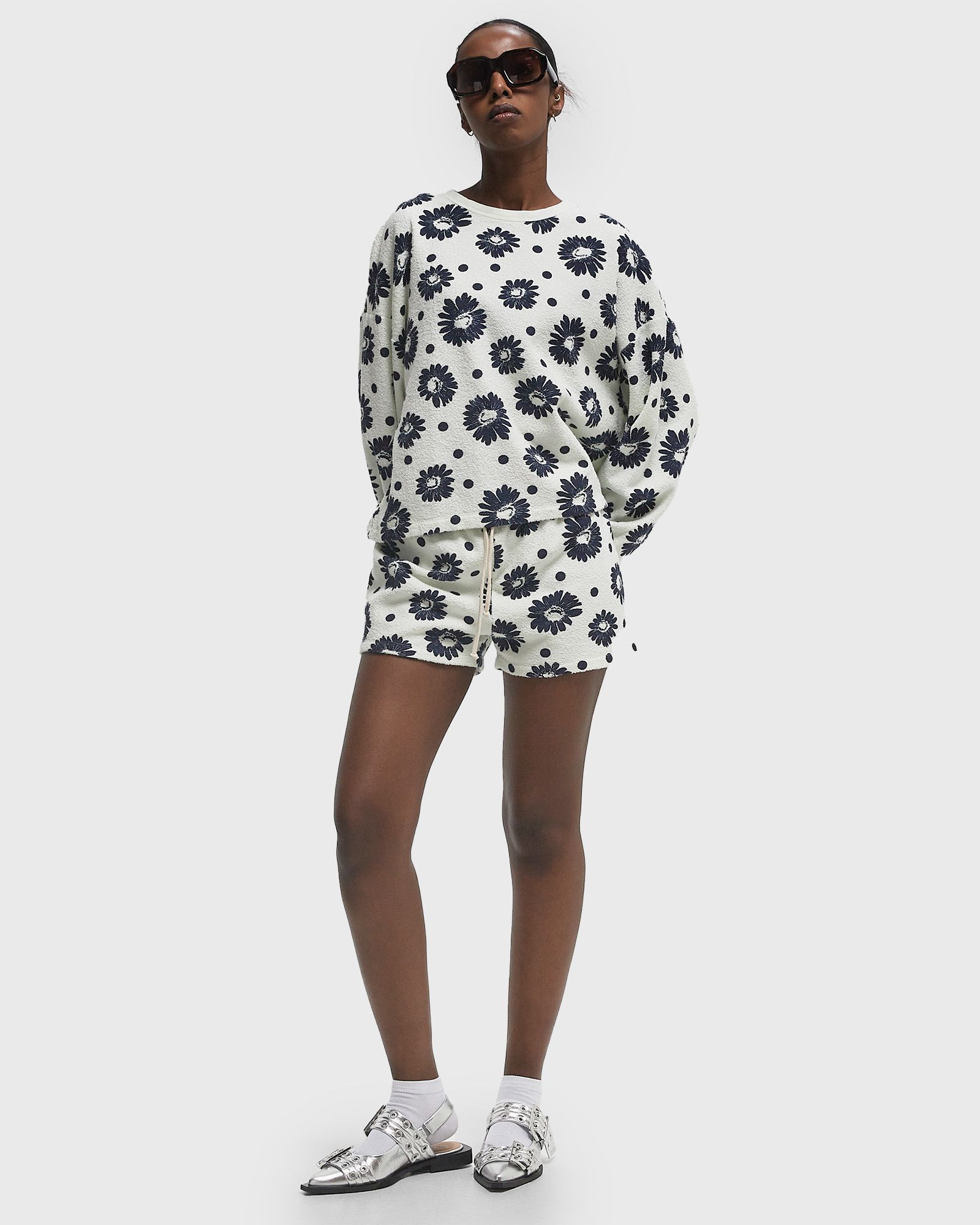 SWEAT DROIT ML COL ROND