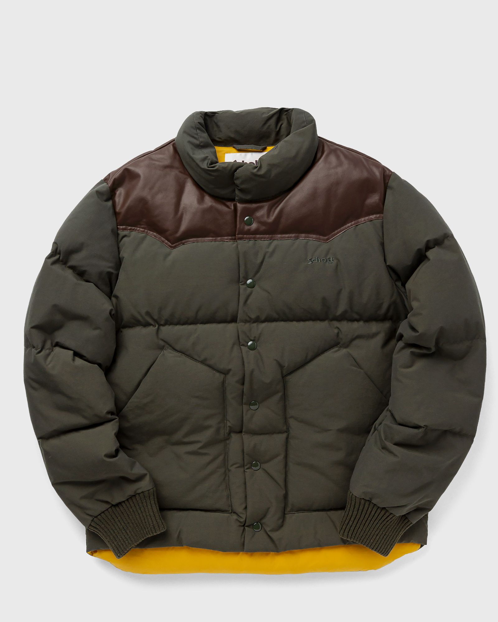 DOUDOUNE AVEC EMPIECEMENT EN CUIR