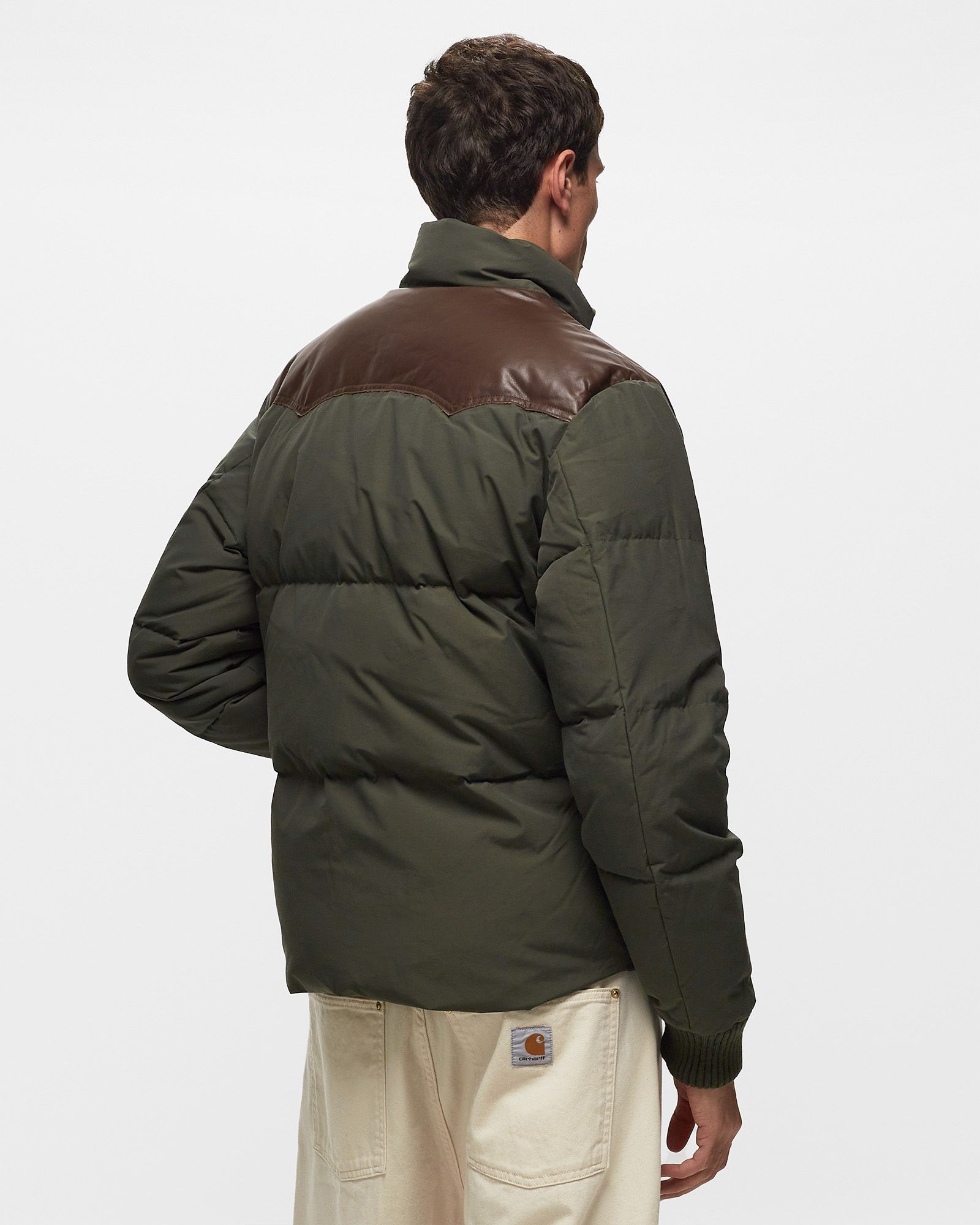 DOUDOUNE AVEC EMPIECEMENT EN CUIR