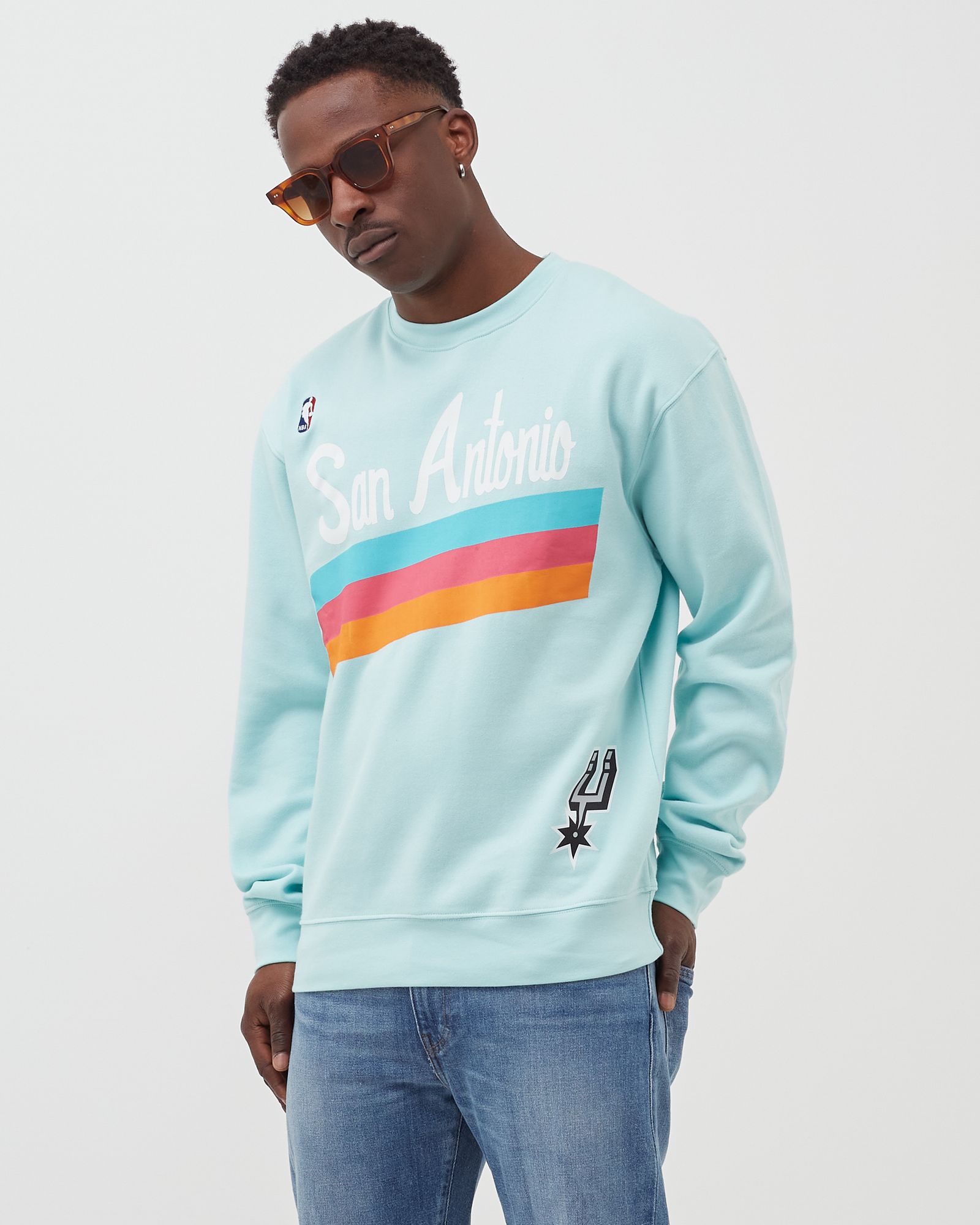 NBA WARM UP PASTEL San Antonio Spurs SWEATSHIRT