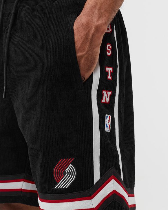 BSTN Brand BSTN & NBA Portland Trail Blazers Corduroy Shorts Men Sport & Team Shorts Black in Size:M