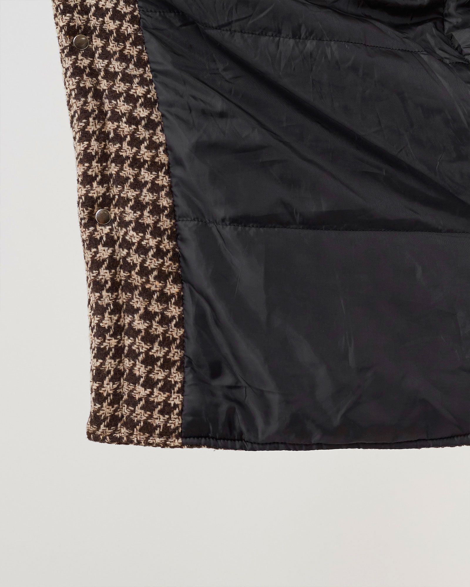 Houndstooth Padded Overshirt